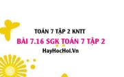 Bài 7.16 SGK Toán 7 tập 2 Kết nối tri thức